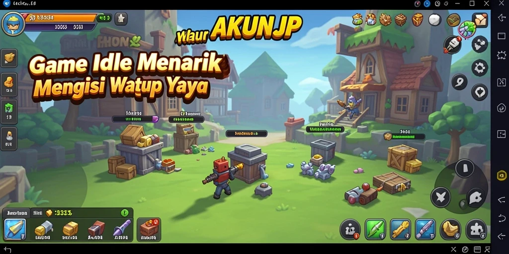 Screenshot gameplay AKUNJP menampilkan kemudahan dalam bermain game Idle.