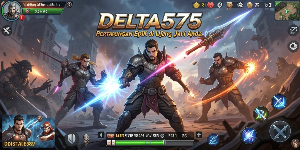Screenshot gameplay DELTA575 menampilkan pertarungan yang menegangkan dan seru.