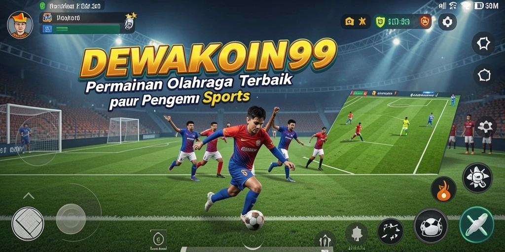 Tampilan gameplay DEWAKOIN99 dengan aksi olahraga yang mendebarkan.