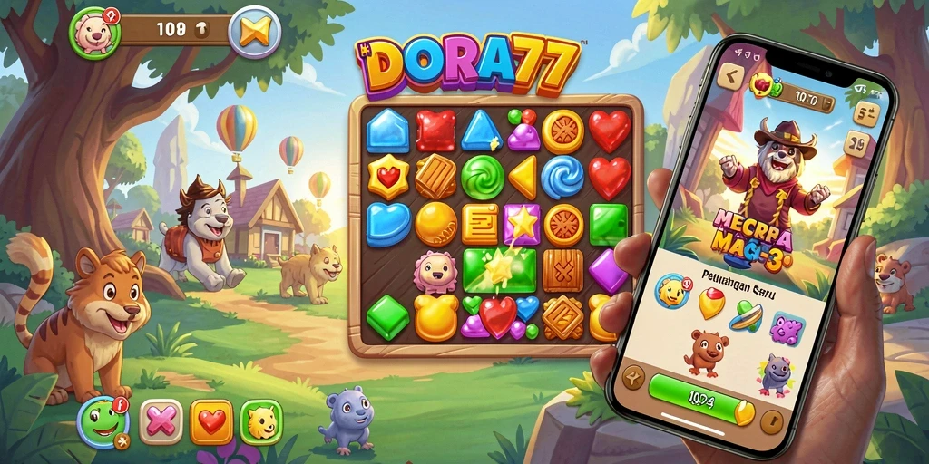 Tampilan menawan dari gameplay DORA77 yang seru dan penuh warna.