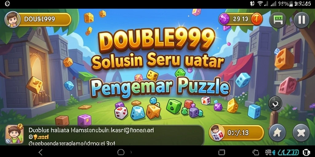 Tampilan gameplay DOUBLE999 dengan tantangan teka-teki yang menarik.