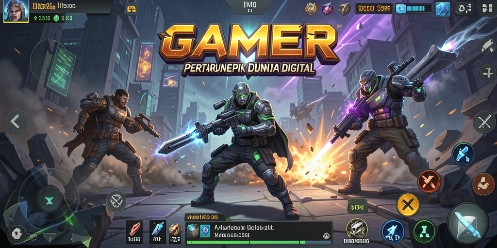 Tampilkan aksi bertarung seru dalam GAMERP dengan grafis menawan.