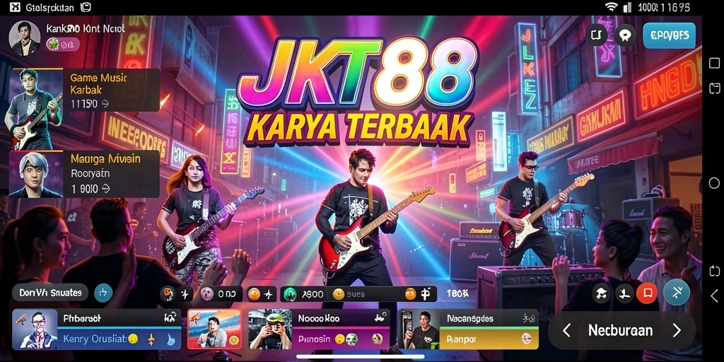Screenshot gameplay JKT88 yang menampilkan pengalaman bermain musik.