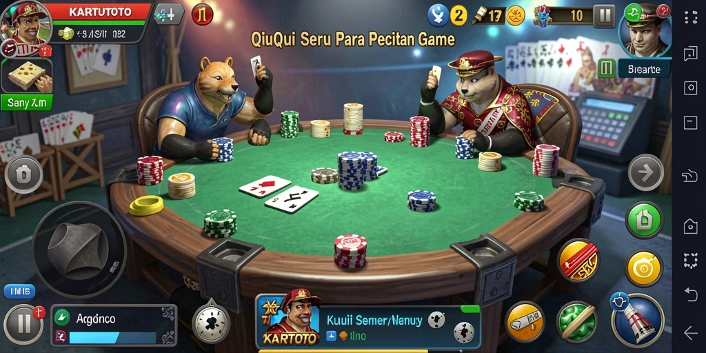 Screenshot gameplay QiuQiu yang memukau dari KARTUTOTO.