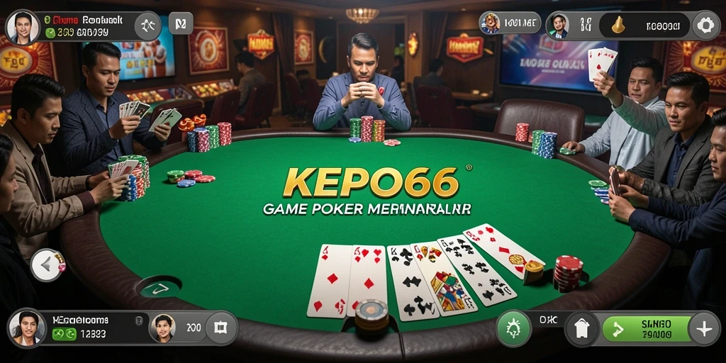 Screenshot gameplay menampilkan keseruan permainan Poker di KEPO66.