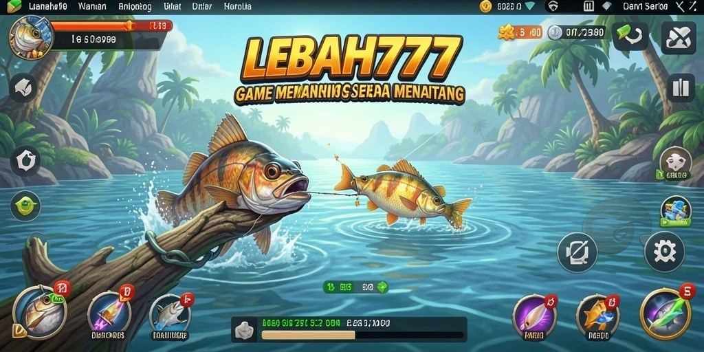 Tampilan gameplay LEBAH777 yang menarik saat memancing.