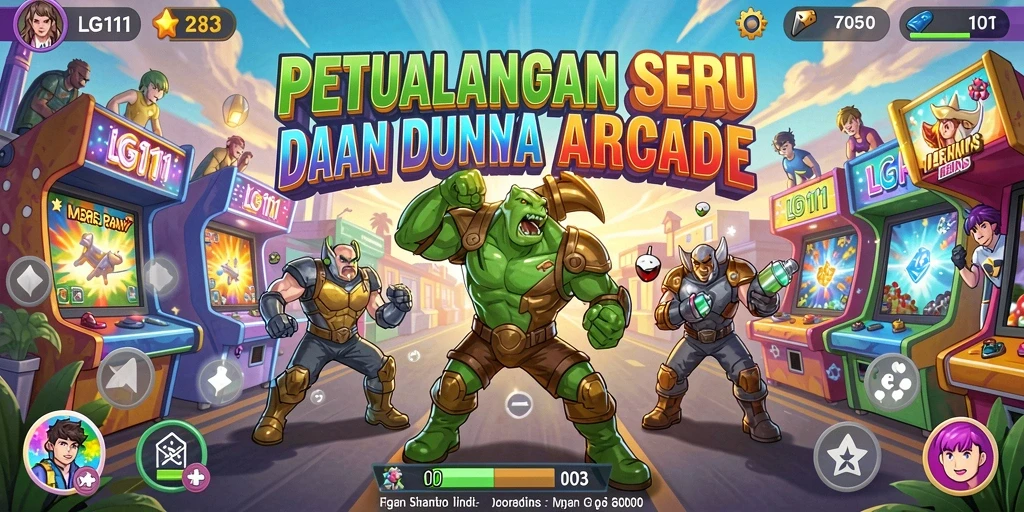 Screenshot gameplay LG111 yang menampilkan aksi seru dan tantangan Arcade.
