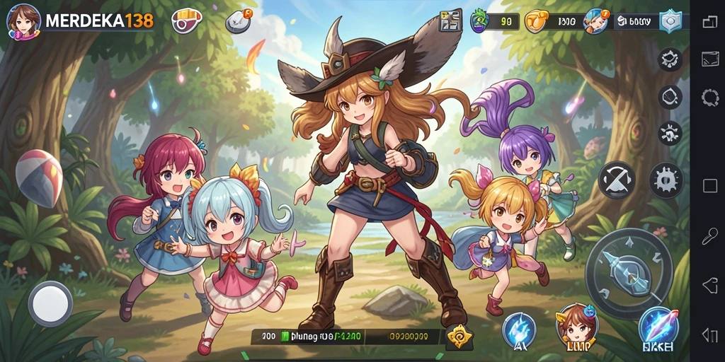 Tampilan seru dari gameplay Anime MERDEKA138 yang mengasyikkan.