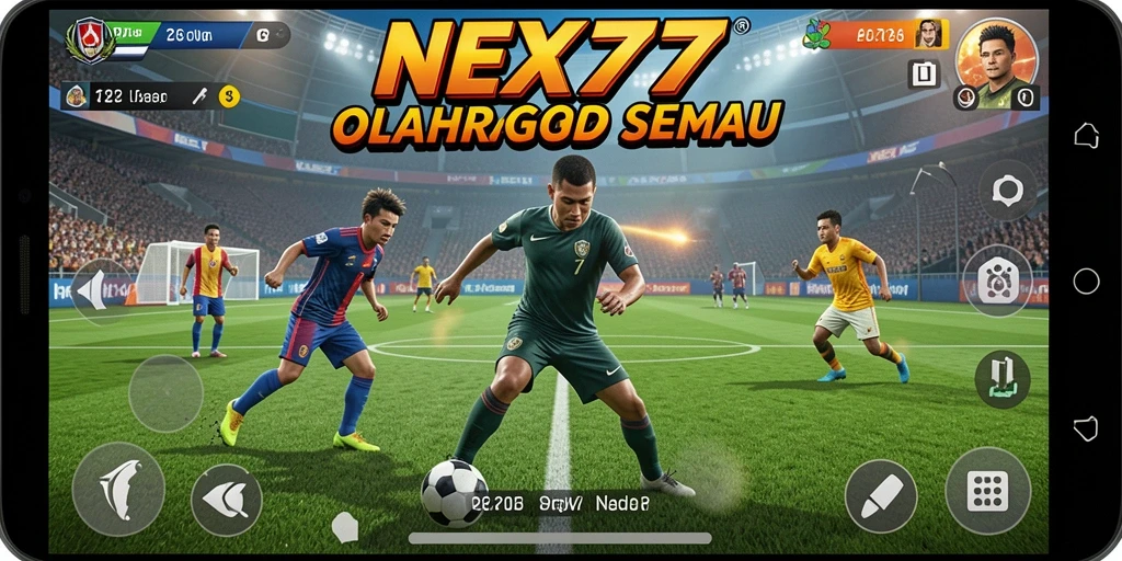 Screenshot NEX777 menampilkan momen mendebarkan dalam pertandingan olahraga.