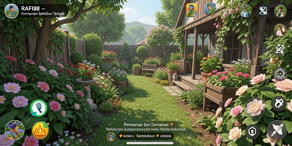 Tangkapan layar gameplay RAFI88 dengan aktivitas berkebun yang menarik.