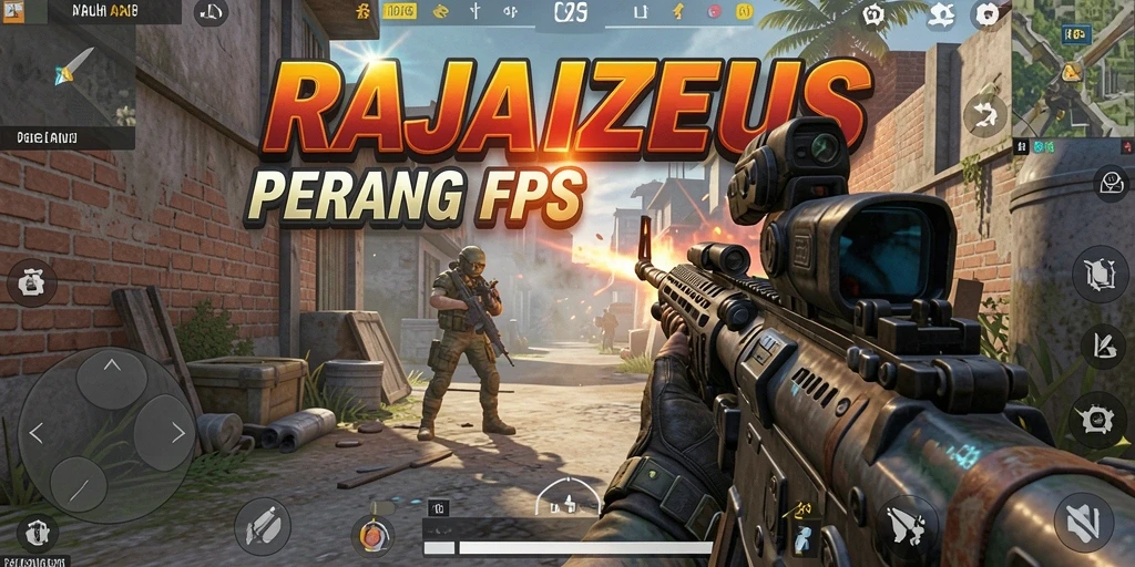Tampilan gameplay RAJAZEUS yang intens dan penuh aksi.