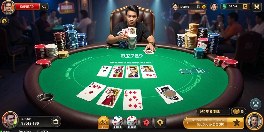 Tampilan gameplay utama RR789 yang mendebarkan dan seru.