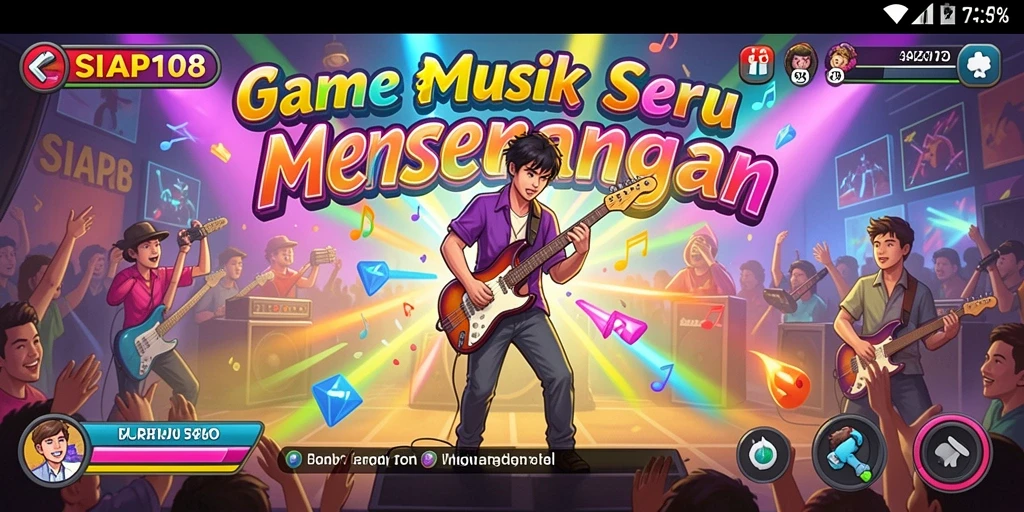 Gameplay SIAP108 menunjukkan interaksi musik yang seru.