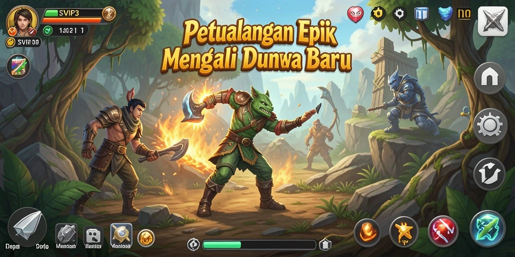 Gameplay SVIP3 menampilkan petualangan menakjubkan di dunia penuh misteri.