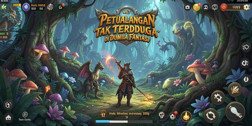 Screenshot gameplay W67 menunjukkan aksi seru dalam petualangan.